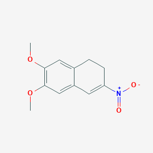 molecular formula C12H13NO4 B8437297 1,2-Dihydro-6,7-dimethoxy-3-nitronaphthalene CAS No. 166591-12-4
