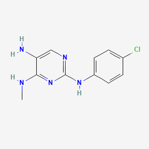 2-(4-Chlorophenylamino)-4-methylamino-5-amino-pyrimidine