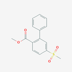 molecular formula C15H14O4S B8437321 Methyl 5-(methylsulfonyl)-[1,1'-biphenyl]-2-carboxylate 