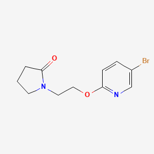 molecular formula C11H13BrN2O2 B8437335 1-(2-(5-Bromopyridin-2-yloxy)ethyl)pyrrolidin-2-one 