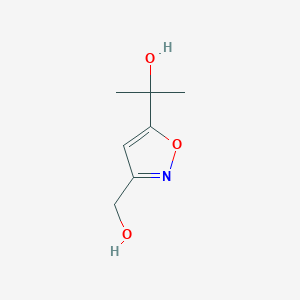 molecular formula C7H11NO3 B8437341 [5-(1-Hydroxy-1-methylethyl)isoxazol-3-yl]methanol 