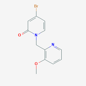 molecular formula C12H11BrN2O2 B8437617 4-bromo-1-(3-methoxy-pyridin-2-ylmethyl)-1H-pyridin-2-one 