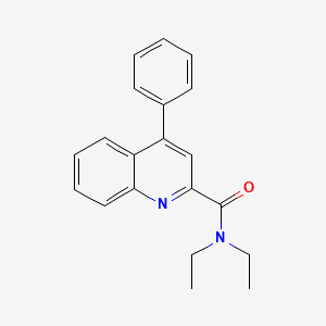 molecular formula C20H20N2O B8437657 N,N-Diethyl-4-phenylquinoline-2-carboxamide CAS No. 89257-75-0