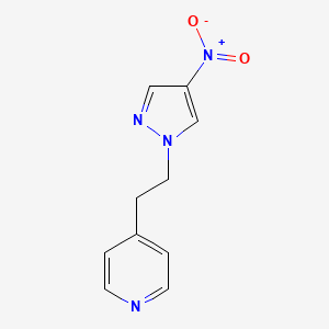 molecular formula C10H10N4O2 B8437672 4-[2-(4-nitro-1H-pyrazol-1-yl)ethyl]pyridine 