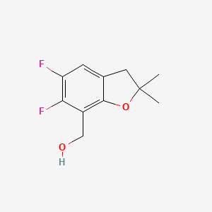 molecular formula C11H12F2O2 B8437697 (5,6-difluoro-2,2-dimethyl-3H-benzofuran-7-yl)methanol 