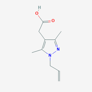 molecular formula C10H14N2O2 B8437718 3,5-Dimethyl-1-allyl-pyrazol-4-acetic acid 