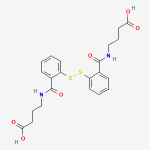 molecular formula C22H24N2O6S2 B8437722 4-[2-[2-(3-Carboxypropylcarbamoyl)phenyldisulfanyl]benzoylamino] butanoic acid 