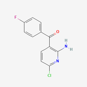 molecular formula C12H8ClFN2O B8437769 (2-Amino-6-chloro-pyridin-3-yl)-(4-fluoro-phenyl)-methanone 