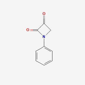 molecular formula C9H7NO2 B8437790 1-Phenylazetidine-2,3-dione 