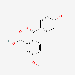 molecular formula C16H14O5 B8437888 5-Methoxy-2-(4-methoxybenzoyl)benzoic acid 