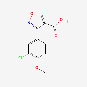 molecular formula C11H8ClNO4 B8437894 3-(3-Chloro-4-methoxyphenyl)-isoxazole-4-carboxylic acid 