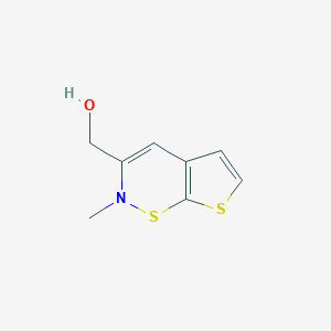 molecular formula C8H9NOS2 B8437994 2-Methyl-2H-thieno[3,2-e]-1,2-thiazine-3-methanol 