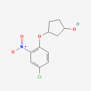 molecular formula C11H12ClNO4 B8438000 3-(4-Chloro-2-nitrophenoxy)cyclopentanol 