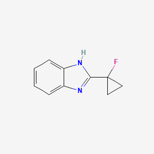 molecular formula C10H9FN2 B8438063 2-(1-fluorocyclopropyl)-1H-benzimidazole 