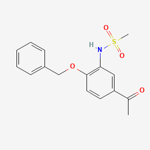 B8438068 1-(4-Benzyloxy-3-methanesulphonamidophenyl)ethanone CAS No. 14347-08-1