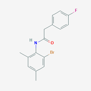 molecular formula C16H15BrFNO B8438070 N-(2-Bromo-4,6-dimethyl-phenyl)-2-(4-fluoro-phenyl)-acetamide 