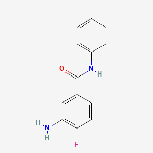 molecular formula C13H11FN2O B8438084 3-Amino-4-fluoro-N-phenyl-benzamide 