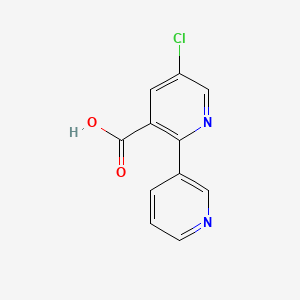 molecular formula C11H7ClN2O2 B8438150 5-Chloro-2-(pyridin-3-yl)nicotinic acid 