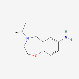 molecular formula C12H18N2O B8438169 4-Isopropyl-2,3,4,5-tetrahydro-1,4-benzoxazepin-7-ylamine 