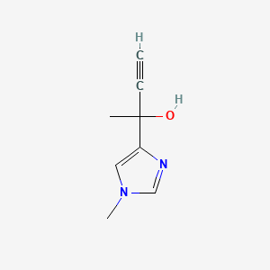 molecular formula C8H10N2O B8438205 2-(1-methyl-1H-imidazol-4-yl)but-3-yn-2-ol 