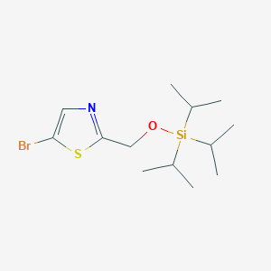 molecular formula C13H24BrNOSSi B8438226 5-Bromo-2-((triisopropylsilyloxy)methyl)thiazole 