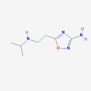 molecular formula C7H14N4O B8438252 5-(2-Isopropylamino-ethyl)-[1,2,4]oxadiazol-3-ylamine 