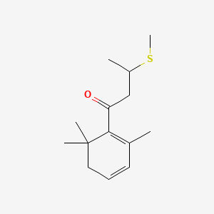 molecular formula C14H22OS B8438261 1-Butanone, 3-(methylthio)-1-(2,6,6-trimethyl-1,3-cyclohexadien-1-yl)- CAS No. 68697-66-5