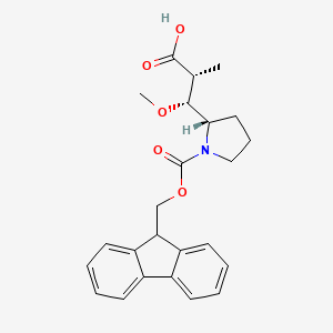 (2R,3R)-3-{(2S)-1-[(9H-fluoren-9-ylmethoxy)carbonyl]pyrrolidin-2-yl}-3-methoxy-2-methylpropanoic acid