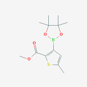 molecular formula C13H19BO4S B8438332 Methyl-5-methyl-3-(4,4,5,5-tetramethyl-1,3,2-dioxaborolan-2-yl)thiophene-2-carboxylate 