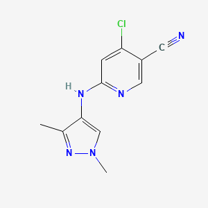 molecular formula C11H10ClN5 B8438341 4-Chloro-6-(1,3-dimethylpyrazol-4-ylamino)pyridine-3-carbonitrile 