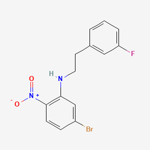 molecular formula C14H12BrFN2O2 B8438344 5-bromo-N-(3-fluorophenethyl)-2-nitroaniline 
