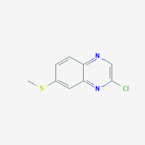 molecular formula C9H7ClN2S B8438350 2-Chloro-7-methylsulfanyl-quinoxaline 