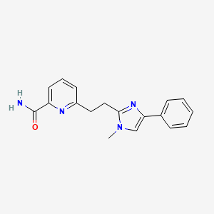 molecular formula C18H18N4O B8438358 6-(2-(1-Methyl-4-phenyl-1H-imidazol-2-yl)ethyl)picolinamide 