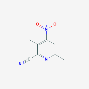 molecular formula C8H7N3O2 B8438386 3,6-Dimethyl-4-nitro-pyridine-2-carbonitrile 