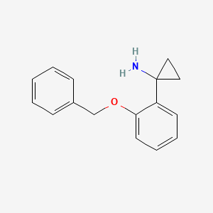 molecular formula C16H17NO B8438388 1-(2-(Benzyloxy)phenyl)cyclopropanamine 