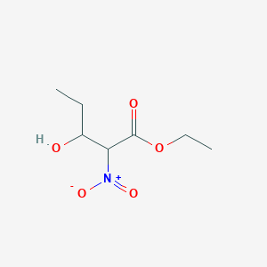 molecular formula C7H13NO5 B8438406 3-Hydroxy-2-nitrovaleric acid ethyl ester 