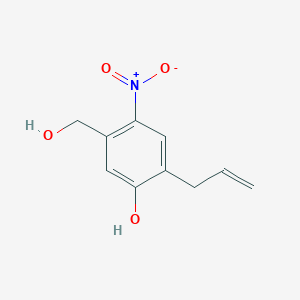 molecular formula C10H11NO4 B8438417 3-Hydroxy-6-nitro-4-(2-propenyl)benzylalcohol 