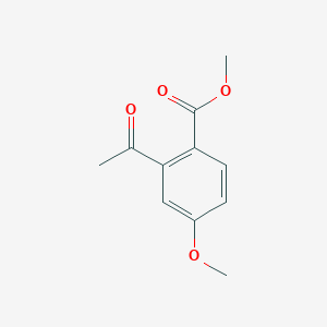 molecular formula C11H12O4 B8438435 Methyl 2-acetyl-4-methoxybenzoate 