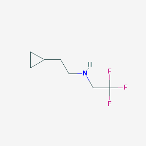 molecular formula C7H12F3N B8438448 N-(2,2,2-trifluoroethyl)N-2-cyclopropylethylamine 