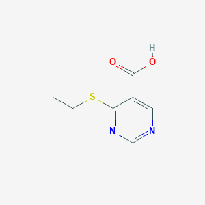 molecular formula C7H8N2O2S B8438483 4-Ethylsulfanylpyrimidine-5-carboxylic acid 