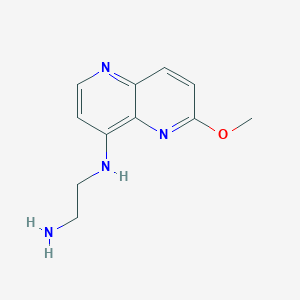 molecular formula C11H14N4O B8438528 N1-(6-methoxy-[1,5]naphthyridin-4-yl)-ethane-1,2-diamine 