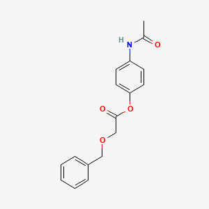 molecular formula C17H17NO4 B8438611 Benzyloxy-acetic acid 4-acetylamino-phenyl ester 