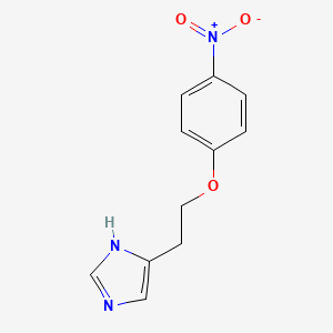 molecular formula C11H11N3O3 B8438634 4-[2-(4-Nitrophenoxy)ethyl]-1H-imidazole 