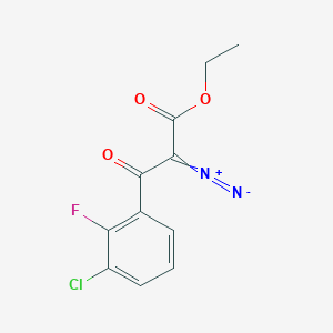 Ethyl 3-(3-chloro-2-fluorophenyl)-2-diazo-3-oxopropanoate