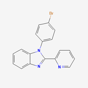 molecular formula C18H12BrN3 B8438682 1-(4-Bromophenyl)-2-(2-pyridyl)-1H-benzimidazole 