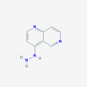 molecular formula C8H8N4 B8438728 4-Hydrazino-1,6-naphthyridine 