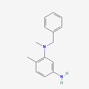 molecular formula C15H18N2 B8438736 N3-benzyl-N3,4-dimethyl-benzene-1,3-diamine 