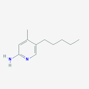 molecular formula C11H18N2 B8438778 4-methyl-5-pentyl-2-Pyridinamine CAS No. 179555-06-7