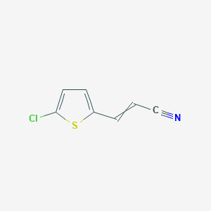 molecular formula C7H4ClNS B8438806 3-(5-Chlorothien-2-yl)acrylonitrile 