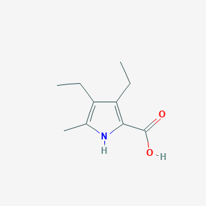 molecular formula C10H15NO2 B8438819 3,4-diethyl-5-methyl-1H-pyrrole-2-carboxylic acid 